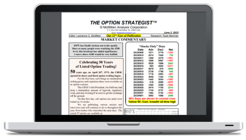 The Option Strategist Newsletter The Option Strategist Newsletter