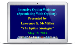 Recorded Intensive Option Webinar:  Speculating with Options 